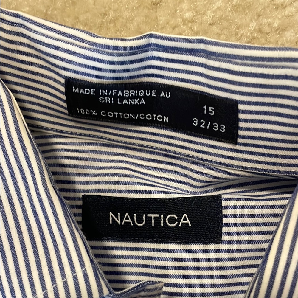 Men's Nautica Blue Striped Shirt